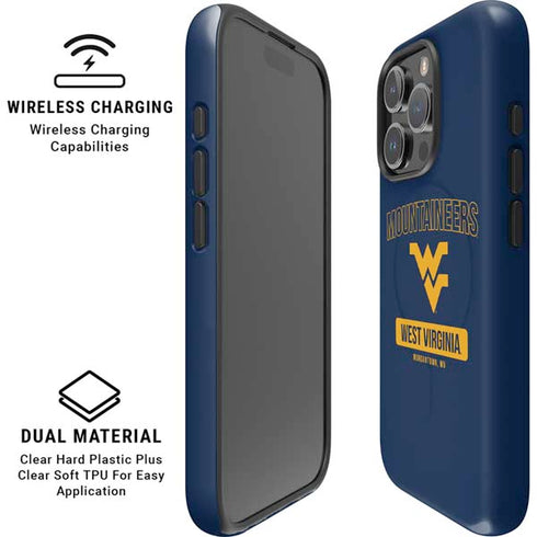 West Virginia University Mountaineers Logo iPhone 16 Pro Magsafe Impact Case
